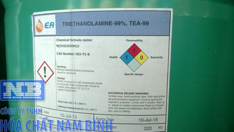 Hóa chất trợ nghiền Triethanolamine
